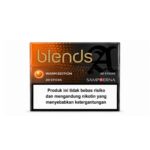 BLENDS A Warm Edition pack for IQOS BONDS, sold by the carton of 10 packs (200 sticks) — orange and black Sampoerna pack