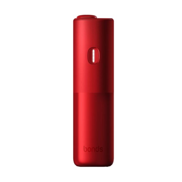 IQOS BONDS Ruby Red heated tobacco device, red all-in-one body with power button