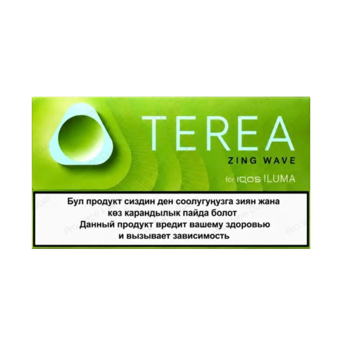 TEREA Green Zing carton, Kazakhstan edition — 10 packs of 20 sticks