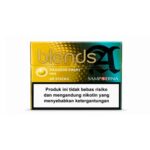 BLENDS A Passion Fruit Mix pack for IQOS BONDS, sold by the carton of 10 packs (200 sticks) — gold and teal Sampoerna pack