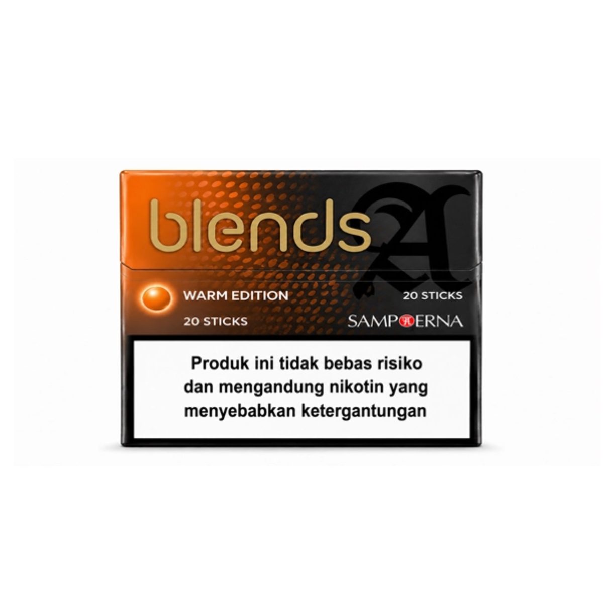BLENDS A Warm Edition 20-stick pack for IQOS BONDS, orange and black Sampoerna pack